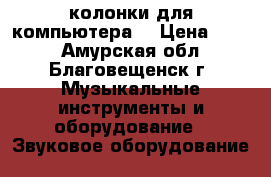 колонки для компьютера  › Цена ­ 300 - Амурская обл., Благовещенск г. Музыкальные инструменты и оборудование » Звуковое оборудование   